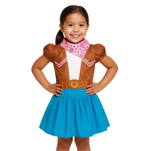 Disney Cowgirl Jessie Costume Dress & Bandana – Girls 4-6X – Toy Story Inspired - Picture 1 of 6